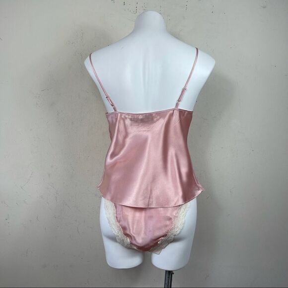 Victoria’s Secret Vintage 80s 90 Gold Label Satin Silky Cami Panty Set S M Retro - Picture 9 of 16